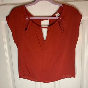 Burnt orange cropped blouse